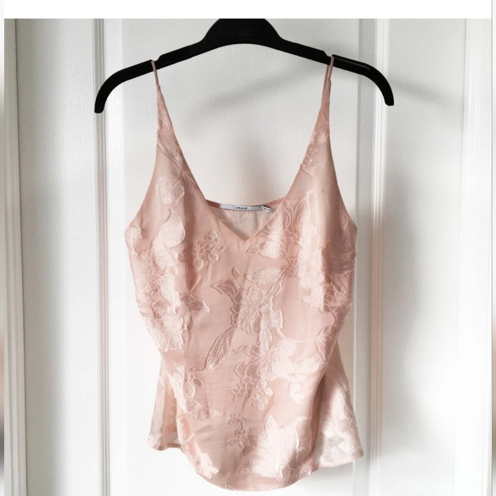 J Brand Lucy Floral Silk Jaquard Camisole Top M